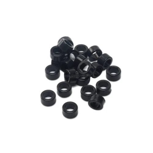 Vista 4 de Código de Color Dental Anillo Banda Silicona Higienista Instrumento Código Anillos S/L Autoclavable 135ºC (S, Negro)