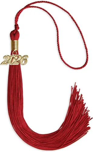 Vista 24 de Endea Graduation - Borla de un solo color con fecha dorada (Oro Antiguo, 2020)