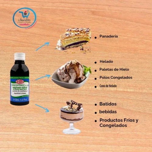 Vista 3 de Deiman Concentrado de crema de avellana aromatizante artificial D-15 (4 fl oz)