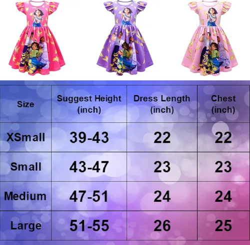 Vista 3 de Princess Dress for Girls Princess Cartoon Magic Movie Animation Outfit