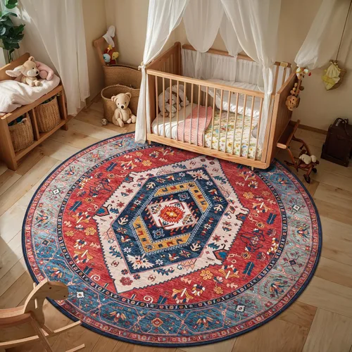 Vista 652 de SERISSA - Tapetes florales vintage, antideslizante, lavable, pequeño, ultrasuave, bohemio, de pelo bajo, para entrada, interiores, habitación
