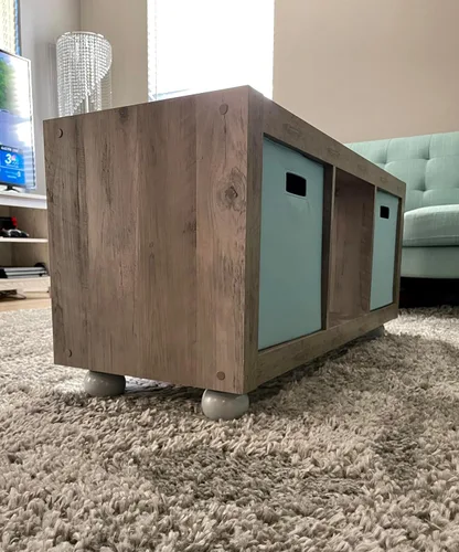 Vista 8 de Mysummer 4 patas redondas blancas para sofá de madera, patas de madera maciza para armario, sofá, otomano, soporte de TV, sofá biplaza (sin terminar)