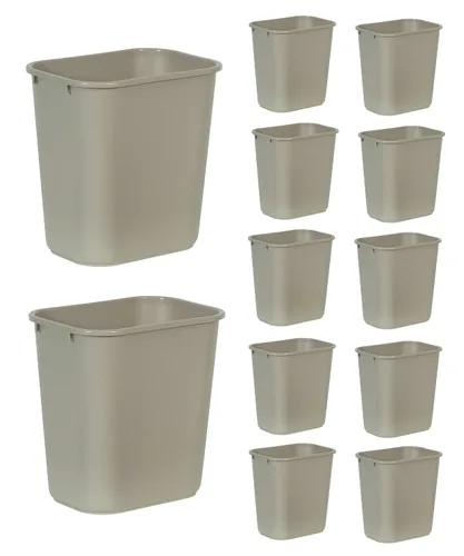 Vista 11 de Rubbermaid Commercial Products - Basurero de escritorio de resina plástica Azul