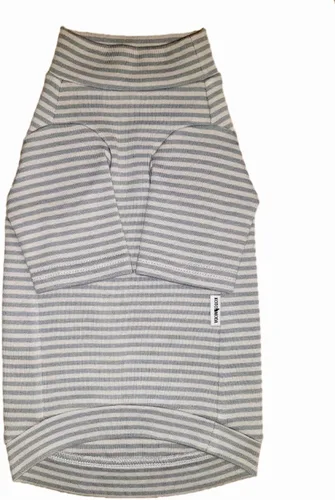 Vista 3 de Jersey de gato con manga larga y rayas grises claras, Gris