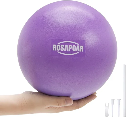 Vista 9 de ROSAPOAR Pelota de ejercicio pequeña – Mini pelota de pilates de 9 pulgadas, pelota de yoga antiestallidos para estiramiento y entrenamiento