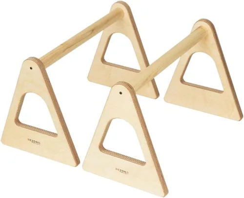 Vista 8 de Beyond Balance Wood Parallettes Push-up Bar Dip Station for Gymnastics Calisthenics Acrobatics Handstands Planche Push-ups L-sits Dips