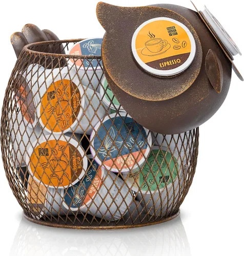 Vista 17 de Made Easy Kit Organizador de cestas de cápsulas de café, decoración útil, compatible con cápsulas Keurig K-Cup, decoración funcional de barra