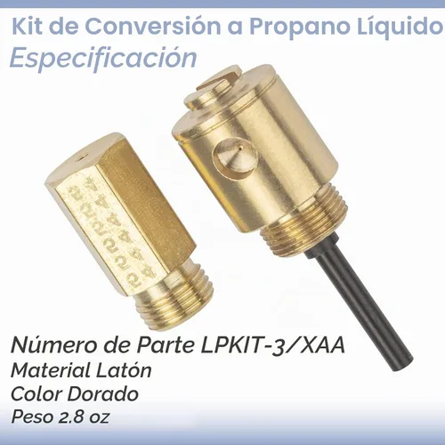 Vista 3 de LPKIT-3/XAA LP Kit de conversión de gas natural a propano líquido de repuesto para secadora Samsung, pieza de repuesto de latón 100% puro
