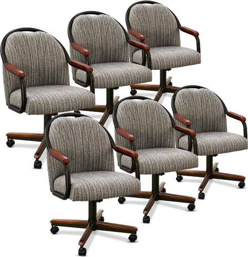 Vista 43 de Chromcraft CM188 1pc giratorio inclinación cocina comedor silla - 2334 castaño