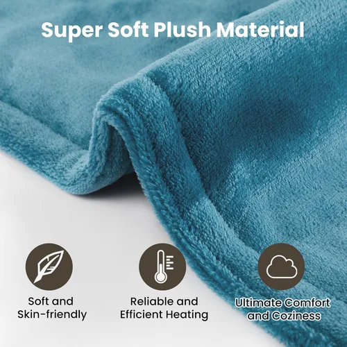 Vista 2 de DAILYLIFE Almohadilla térmica con masajeador para cuello y hombros, almohadillas térmicas eléctricas portátiles para aliviar el dolor de espalda