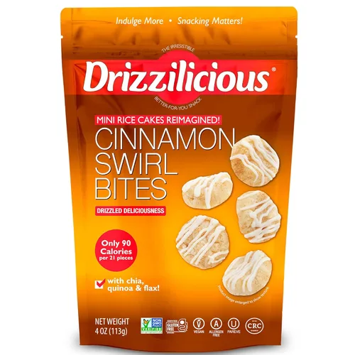 Vista 18 de Drizzilicious Mini Tortas de Arroz Sabor Pastel de Cumpleaños - Crujientes de Arroz, Aperitivo Saludable para Adultos y Niños, Tortas de Arroz
