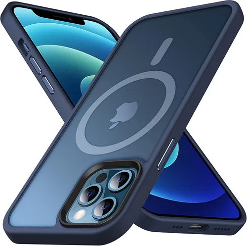 Vista 14 de Anqrp Funda magnética a prueba de golpes para iPhone 12 Pro Max, [compatible con MagSafe] [probada contra caídas de grado militar] Funda delgada