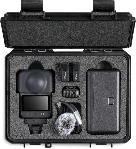 Vista 11 de Funda rígida portátil impermeable para DJI Osmo Action 5 Pro/4/3 accesorios de cámara de acción compatible con combo estándar, compatible