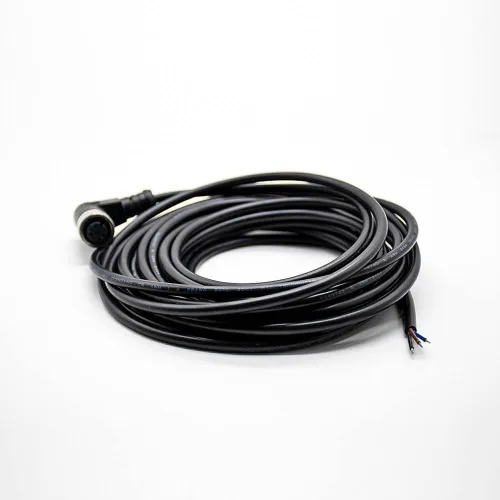 Vista 8 de Elecbee Conector M12 A-Code Cable sobremoldeado de ángulo recto de cabeza hembra única (cable de 3 pines de 16.4 ft/16.4 pies)