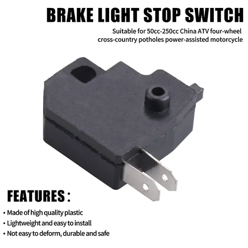 Vista 5 de ORAEVY Interruptor de parada de luz de freno delantero izquierdo (derecha) para motocicleta de 50 cc-250 cc chino, ATV Quad Dirt Pit Bike Scooter