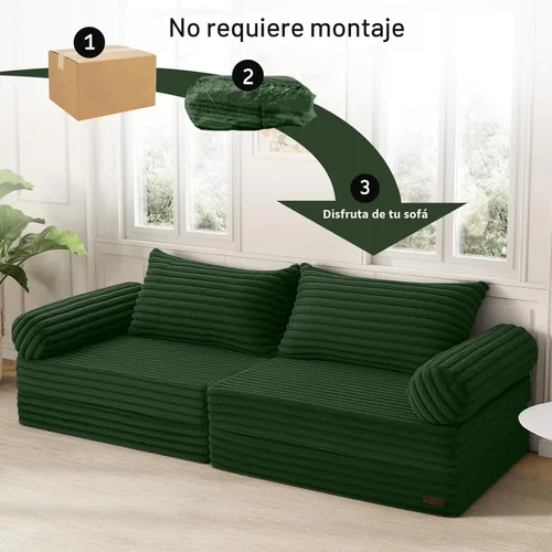 Vista 9 de MeMoreCool Sofá cama convertible, sofá cama plegable tamaño Queen, sofá cama extraíble con almohadas, sofá futón plegable para dormitorio, sala