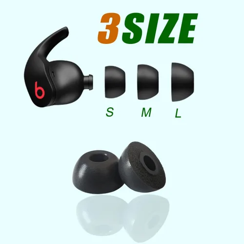 Vista 4 de Almohadillas de espuma viscoelástica para Beats Studio Buds/Fit Pro/Solo Buds/Powerbeats Pro 2 – Aislamiento de ruido, comodidad suave, puntas