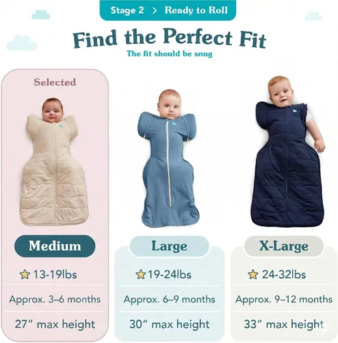 Vista 3 de Love to Dream Swaddle UP, Transition Bag Warm 2.5 TOG, Gently Help Baby Safely Transition from Being Swaddled to Arms Free