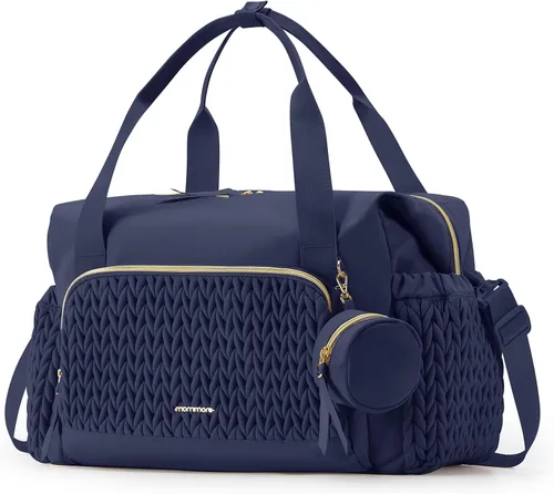 Vista 7 de mommore - Bolso para pañales, bolsos de gran capacidad para viajes, bolso para hospital para parto, bolso para bebé con estuche para chupete