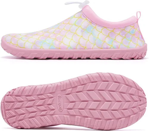 Vista 4 de Racqua Zapatos acuáticos para niños y niñas, zapatos acuáticos de secado rápido para playa y piscina (niños pequeñosgrandes)