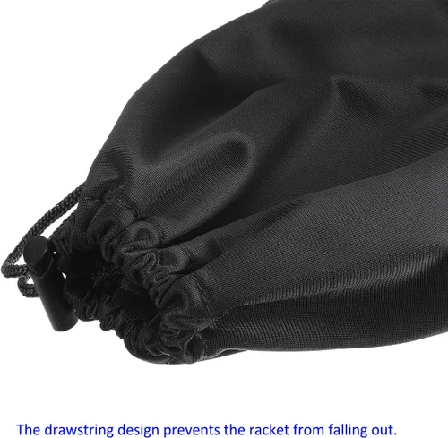 Vista 5 de M METERXITY Bolsa de raqueta de bádminton – Bolsa de tela de terciopelo con cordón, bolsa de almacenamiento para raqueta, para hombres, mujeres