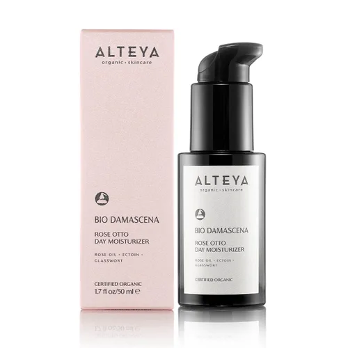 Vista 2 de Alteya Organics Day Moisturizer Certified Organic Skin Care 1.7 Fl Oz/1.7 fl oz Crema facial galardonada Bio Damascena con aceite de rosa búlgaro