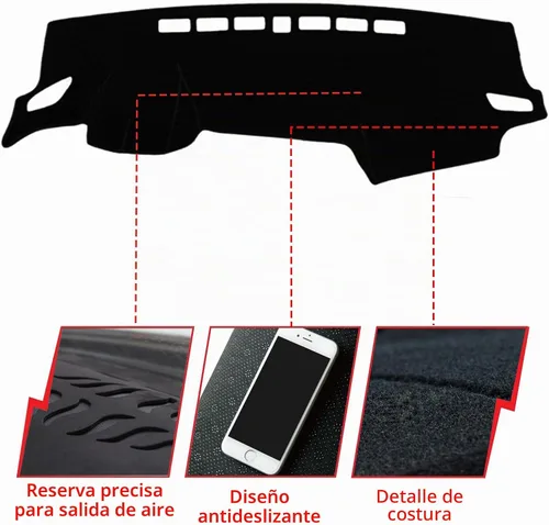 Vista 2 de Funda para salpicadero, alfombrilla, almohadilla antideslizante personalizada, compatible con Hyundai Elantra 2017 2018 2019 2020, protector solar