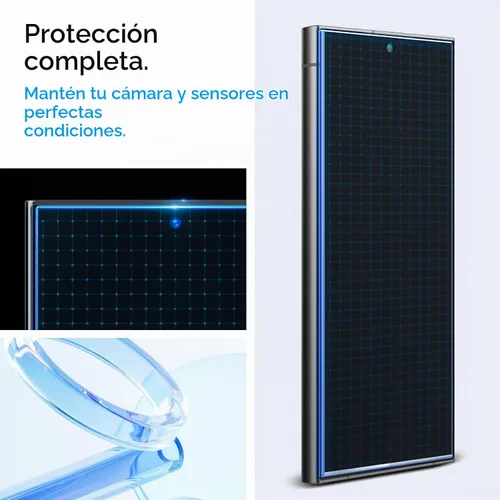 Vista 6 de Spigen GlasTR EZ FIT - Protector de pantalla de vidrio templado para Galaxy S24 Ultra 9H+ Tempered glass, Scratch resistance, Auto-align tray