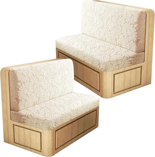 Vista 54 de ANARACHON Fundas de cojín elásticas con aspecto de cuero para caravana, fundas de cojín para asiento de cabina de caravana