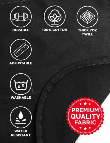 Vista 7 de ApronMen, Papa Bear BBQ Grill Delantal ajustable para hombre, talla única