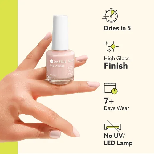 Vista 8 de Dazzle Dry Esmalte de uñas (paso 3) - Ascua - Un rojo quemado con sutiles matices naranjas. Brillo de cobertura completa. (0.5 fl oz)