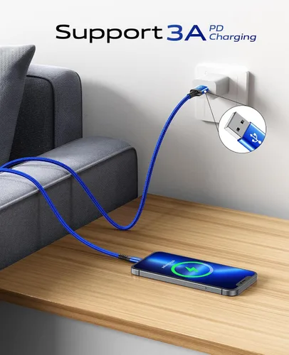 Vista 16 de Dasku iPhone 17 USB C a USB C de carga rápida, 60 W (3.1 A), paquete de 2 cables cargador de carga de 3 pies tipo C para iPhone 17/16/15/15 Plus/15