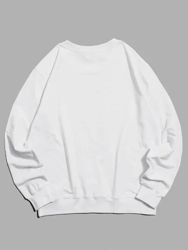 Vista 2 de WDIRARA Sudadera de manga larga con estampado de dinosaurio de dibujos animados para hombre
