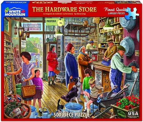 Vista 2 de White Mountain Puzzles The Hardware Store - Rompecabezas de 500 piezas, de 144 meses a 1188 meses