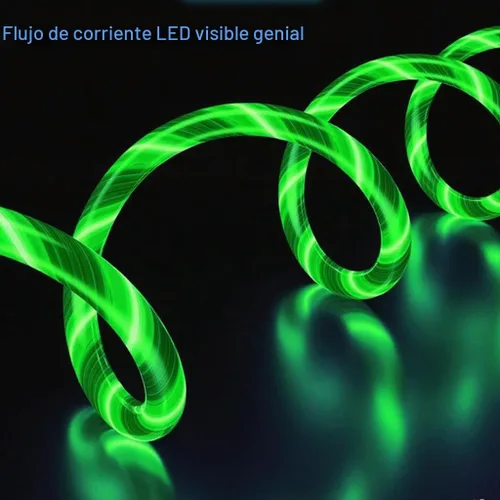 Vista 5 de AYI 3 Combinaciones Cable Cargador Multi Puertos USB A a USBC Micro PD Cord de Carga Rápida Iluminado Flujo de Corriente Compatible con Casi Todos 3