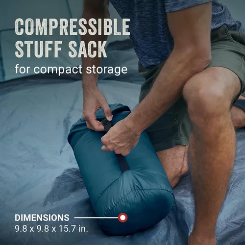 Vista 3 de Coleman Kompact - Saco de dormir, ligero para interiores y exteriores, para adultos, 20°F/30°F/40°F opciones para camping, senderismo, mochilero