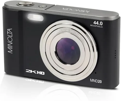 Vista 3 de Minolta Cámara digital MND20 de 44 MP - Video Ultra HD de 2.7K, zoom digital 16X, estabilización antivibración, lapso de tiempo, detección facial
