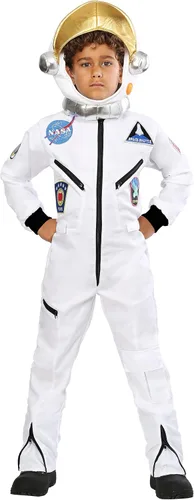 Vista 2 de Kid's Astronaut Costume White Astronaut Jumpsuit Costume for Kids