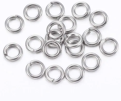 Vista 23 de HDSupplies 100 piezas - 4mm de argollas de acero inoxidable 304 de tono negro - Calibre 22 (espesor de 0.6mm)