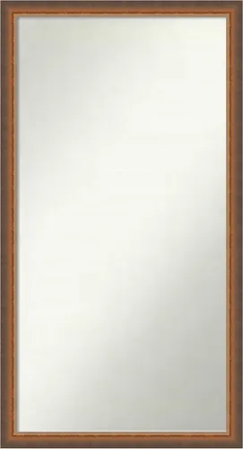 Vista 246 de Amanti Art Espejo de baño de bronce para sobre fregadero, 29 x 19 pulgadas, espejo rectangular de bronce antiguo, marco de madera tradicional
