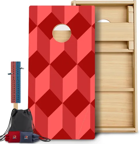 Vista 28 de CornholeGamesUSA Pro - Juego de tablas de Cornhole Fabricado en Estados Unidos Abedul báltico 3/4 Sin rebote Patas triples gruesas Dos 1