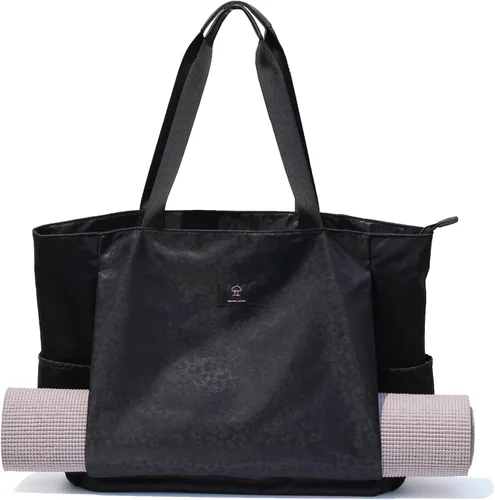 Vista 18 de Bolsa para esterilla de yoga ESVAN, bolsa de mano para yoga, bandolera para esterilla de yoga, bolsa de transporte para oficina, yoga, pilates