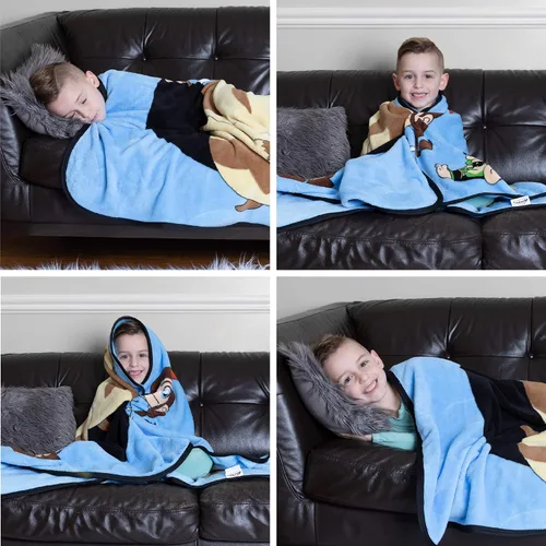 Vista 4 de Franco Ropa de cama de felpa suave para niños, manta de micro raschel, 46 x 60 pulgadas, Avatar The Last Airbender
