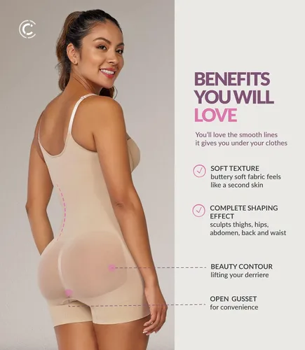 Vista 2 de CURVEEZ - Body para mujer con control de barriga, fajas colombianas para mujer