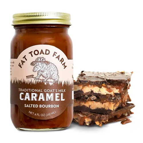 Vista 11 de Fat Toad Farm - Salsa de Caramelo Tradicional de Leche de Cabra/Cajeta, Original, Sin Gluten, 8 fl oz