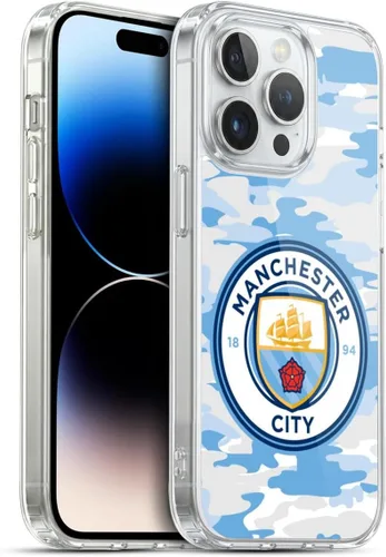 Vista 170 de Head Case Designs Funda de gel con licencia oficial del Manchester City Man City FC Blue Moon Badge Camou [protección de grado militar] compatible