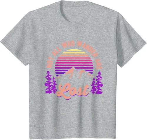 Vista 37 de Not All Who Wander Are Lost Vintage Mountains - Camiseta de senderismo, Negro, S