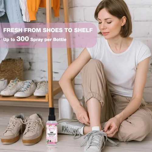 Vista 6 de Air Jungles Desodorizante en aerosol para zapatos, tamaño de viaje, aroma Flora Bliss, 2 onzas líquidas (paquete de 2) hasta 300 pulverizadores cada