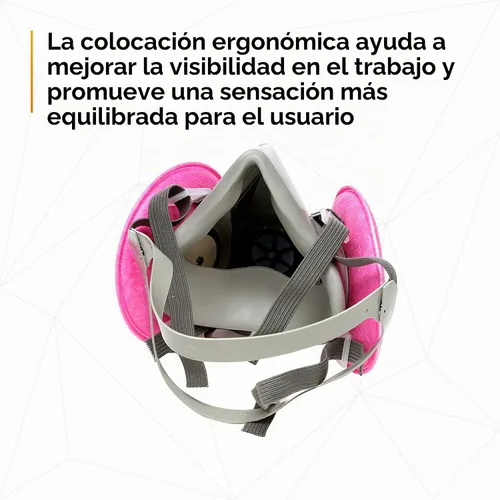 Vista 9 de Mascarilla respiratoria de protección P100 de medio rostro marca 3M. Respirador reutilizable (AAD), S, 1
