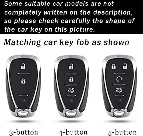 Vista 2 de ontto Funda para llavero de automóvil para Chevy con protección completa encerada, Verde (3 btn)